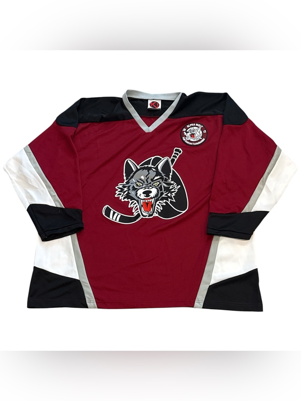 Chicago Wolves AHL Red Stitched 2010-11 Season Ticket Holder Hockey Jersey 2XL